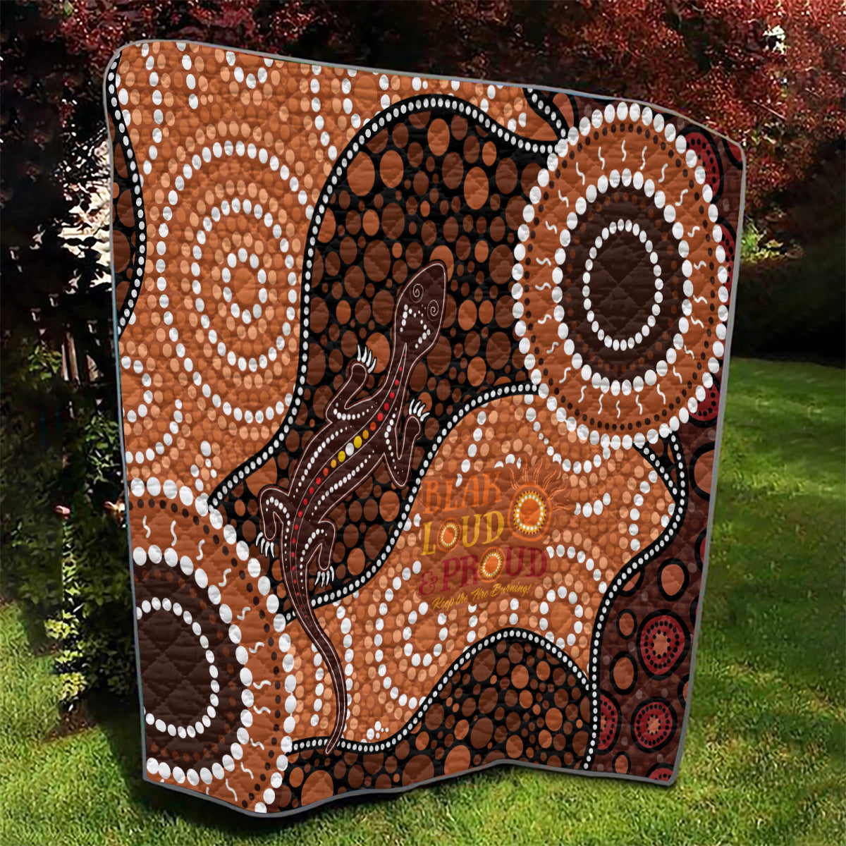 Lizard NAIDOC 2024 Quilt Aboriginal Art Style