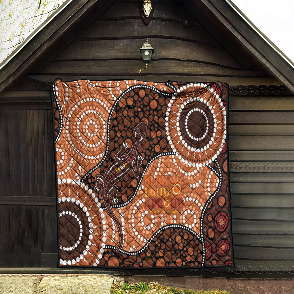 Lizard NAIDOC 2024 Quilt Aboriginal Art Style