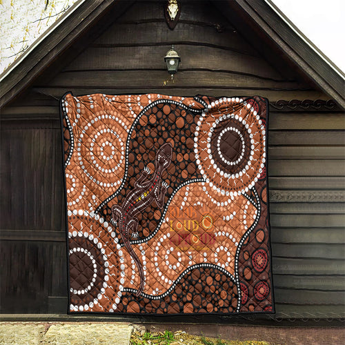 Lizard NAIDOC 2024 Quilt Aboriginal Art Style