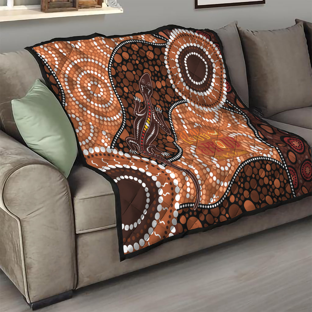 Lizard NAIDOC 2024 Quilt Aboriginal Art Style
