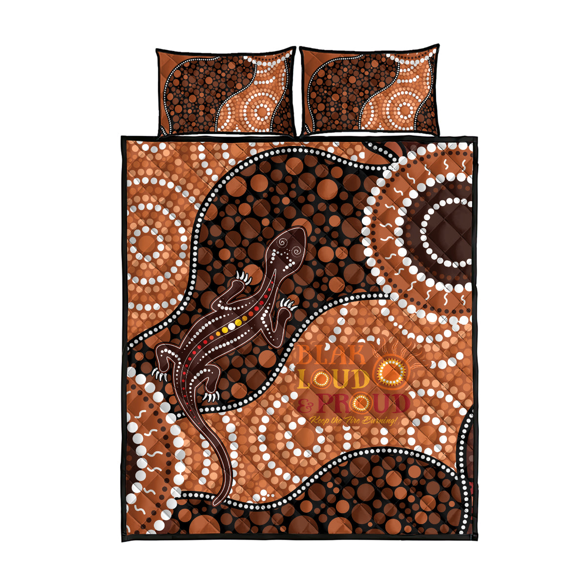 Lizard NAIDOC 2024 Quilt Bed Set Aboriginal Art Style