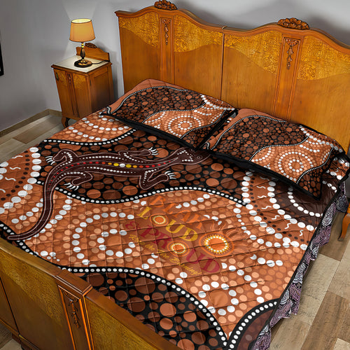 Lizard NAIDOC 2024 Quilt Bed Set Aboriginal Art Style
