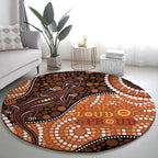 Lizard NAIDOC 2024 Round Carpet Aboriginal Art Style