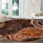 Lizard NAIDOC 2024 Round Carpet Aboriginal Art Style