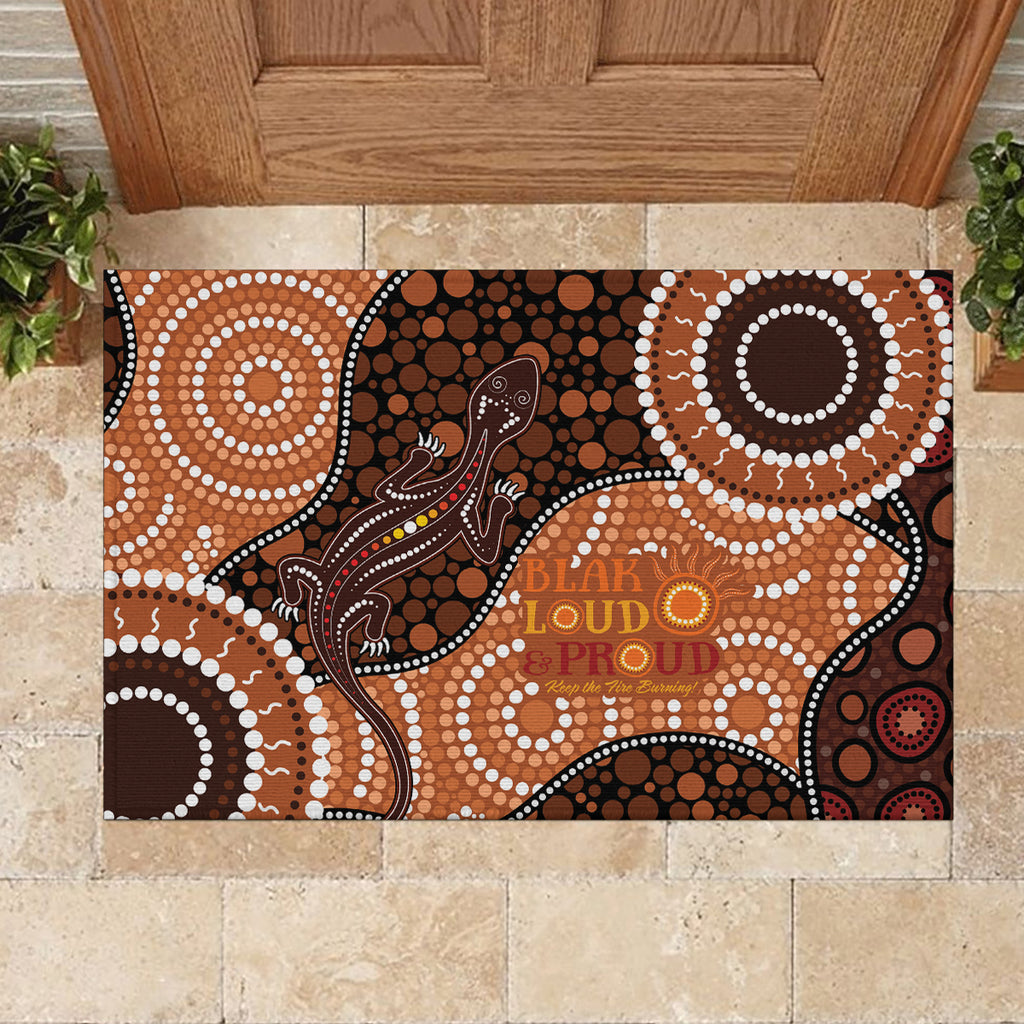 Lizard NAIDOC 2024 Rubber Doormat Aboriginal Art Style