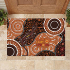 Lizard NAIDOC 2024 Rubber Doormat Aboriginal Art Style