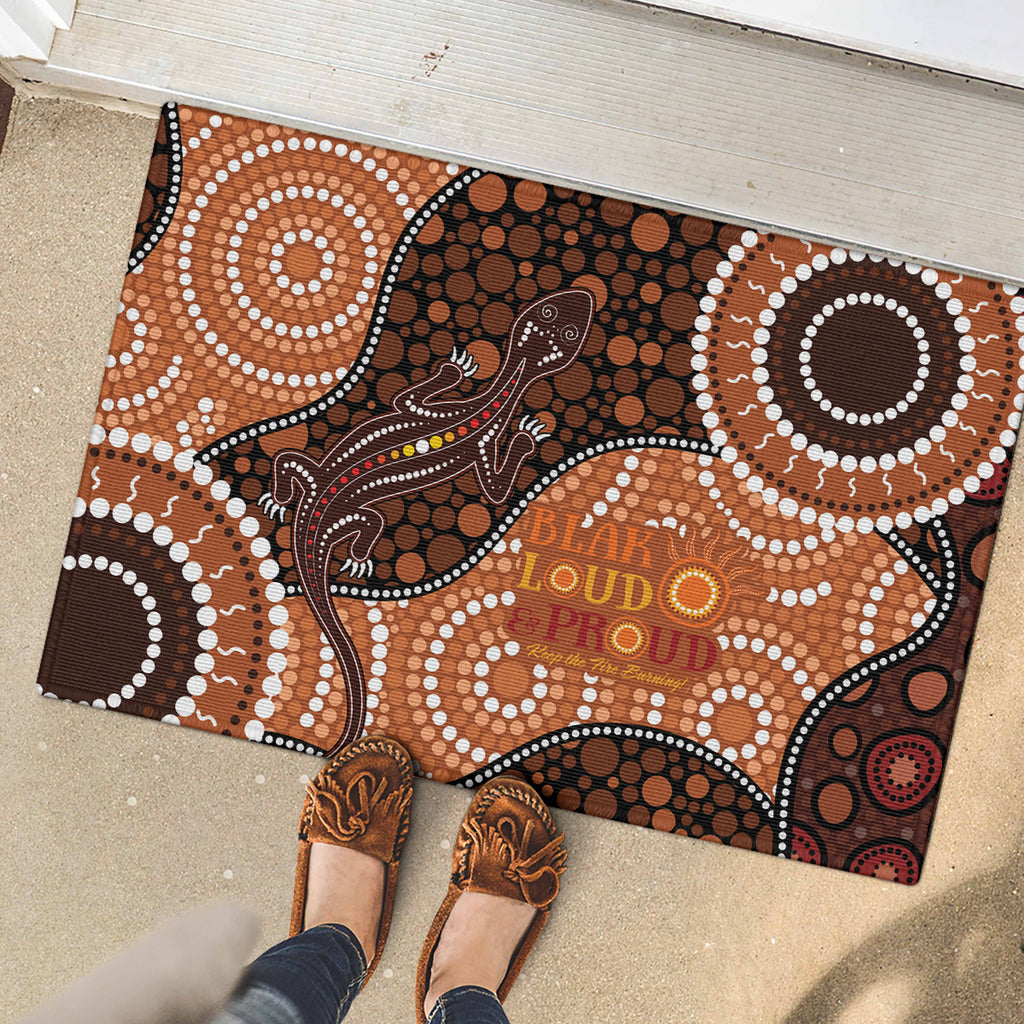 Lizard NAIDOC 2024 Rubber Doormat Aboriginal Art Style