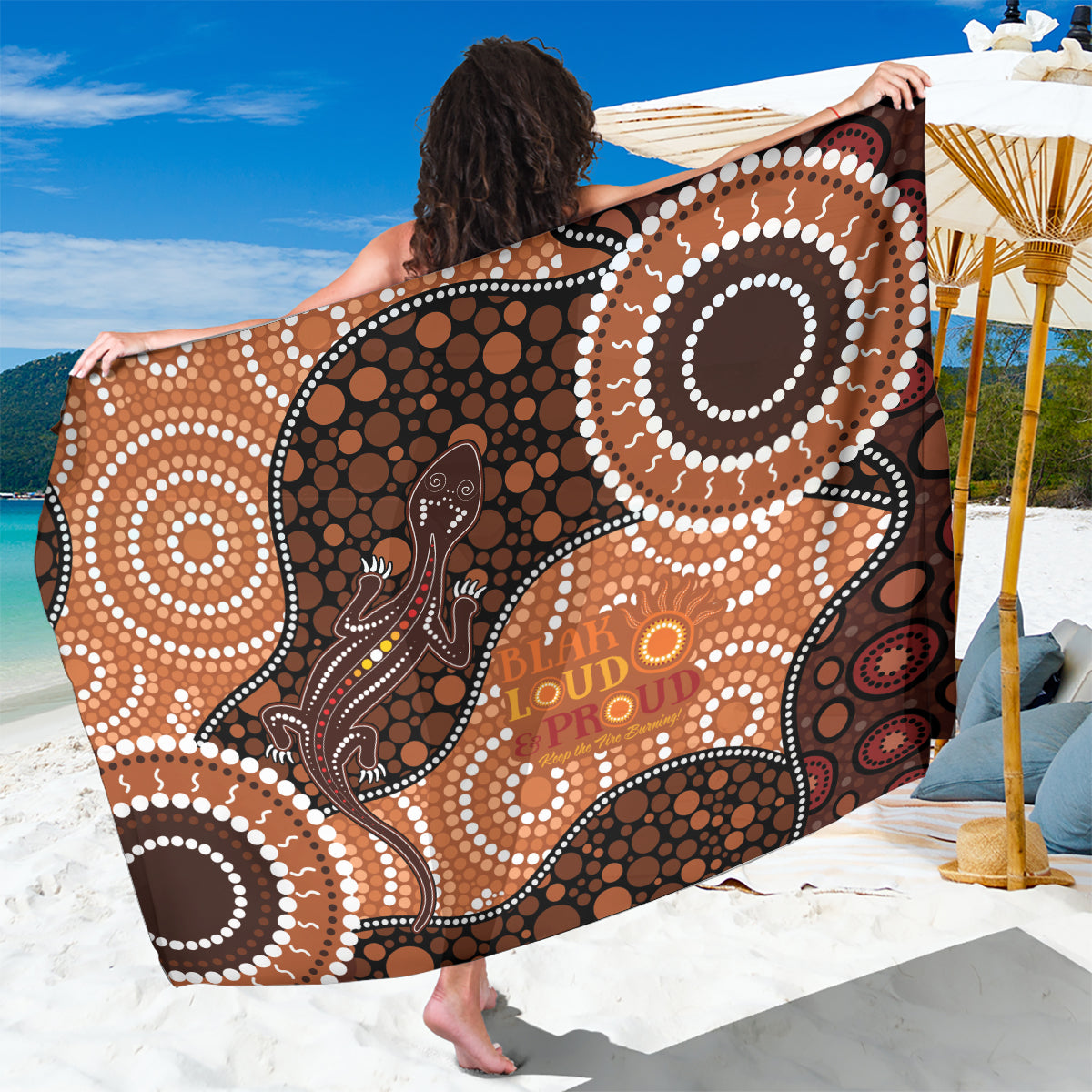 Lizard NAIDOC 2024 Sarong Aboriginal Art Style