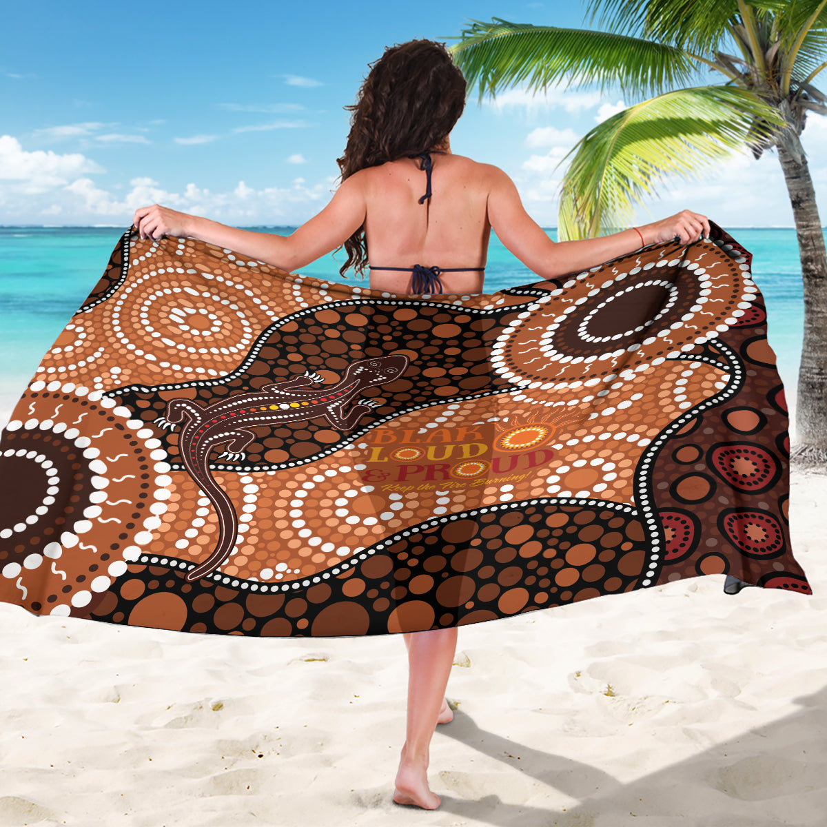 Lizard NAIDOC 2024 Sarong Aboriginal Art Style