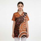 Lizard NAIDOC 2024 Scrub Top Aboriginal Art Style - Aussie Hoodie