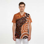 Lizard NAIDOC 2024 Scrub Top Aboriginal Art Style - Aussie Hoodie