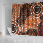 Lizard NAIDOC 2024 Shower Curtain Aboriginal Art Style