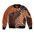Lizard NAIDOC 2024 Sleeve Zip Bomber Jacket Aboriginal Art Style