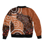 Lizard NAIDOC 2024 Sleeve Zip Bomber Jacket Aboriginal Art Style