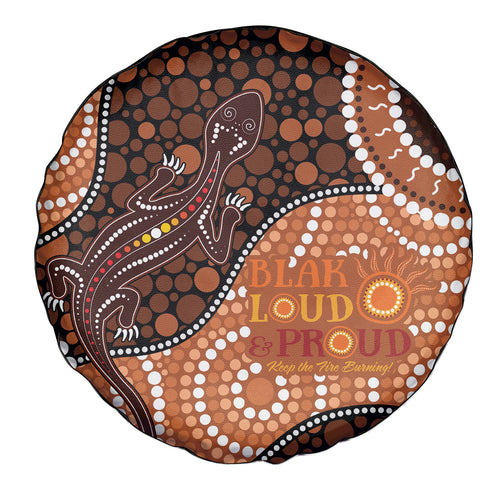 Lizard NAIDOC 2024 Spare Tire Cover Aboriginal Art Style