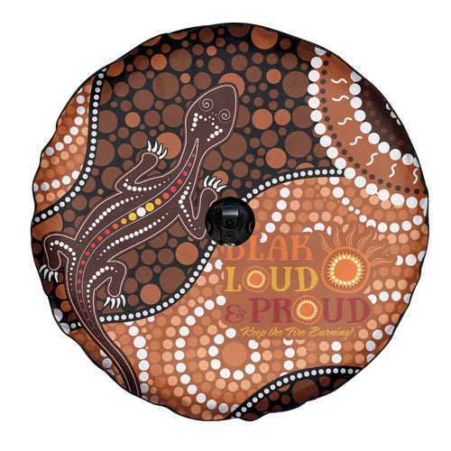 Lizard NAIDOC 2024 Spare Tire Cover Aboriginal Art Style