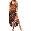 Lizard NAIDOC 2024 Summer Maxi Dress Aboriginal Art Style