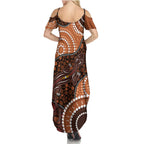 Lizard NAIDOC 2024 Summer Maxi Dress Aboriginal Art Style