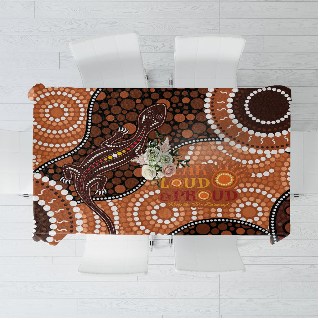 Lizard NAIDOC 2024 Tablecloth Aboriginal Art Style