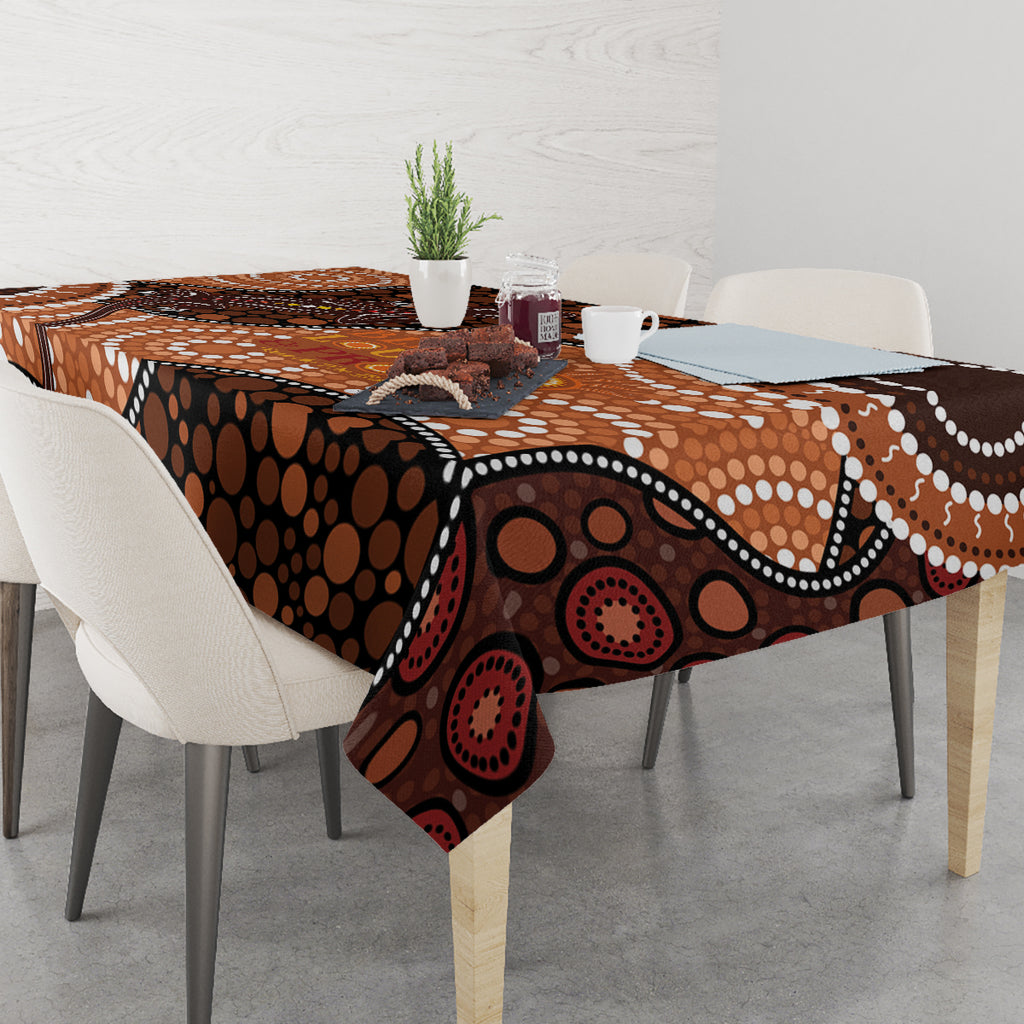Lizard NAIDOC 2024 Tablecloth Aboriginal Art Style