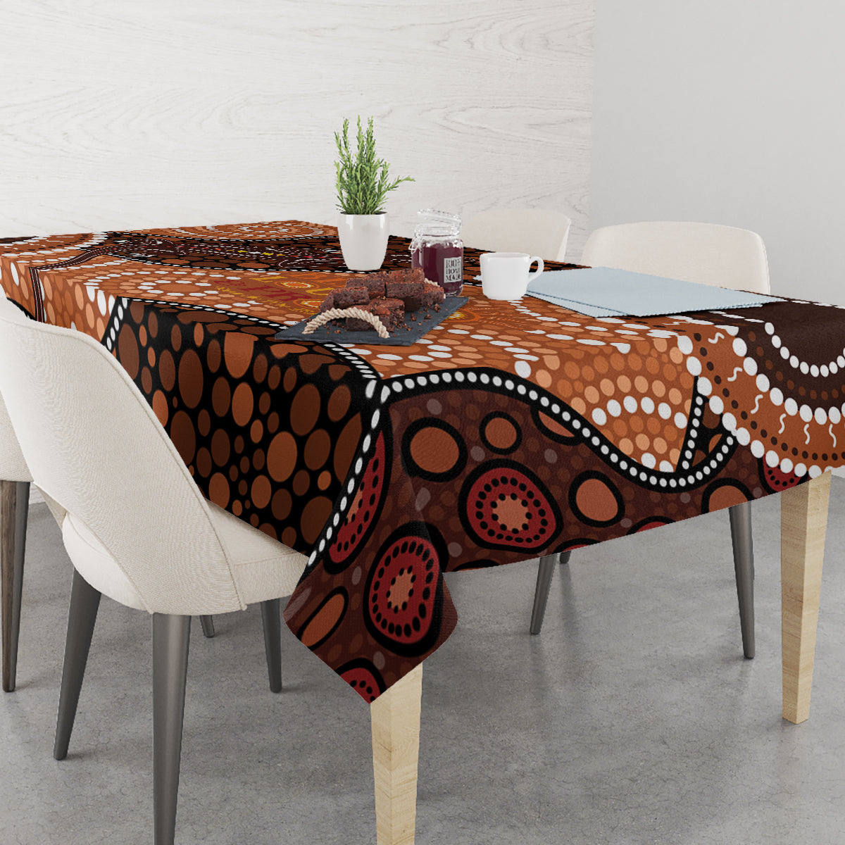 Lizard NAIDOC 2024 Tablecloth Aboriginal Art Style