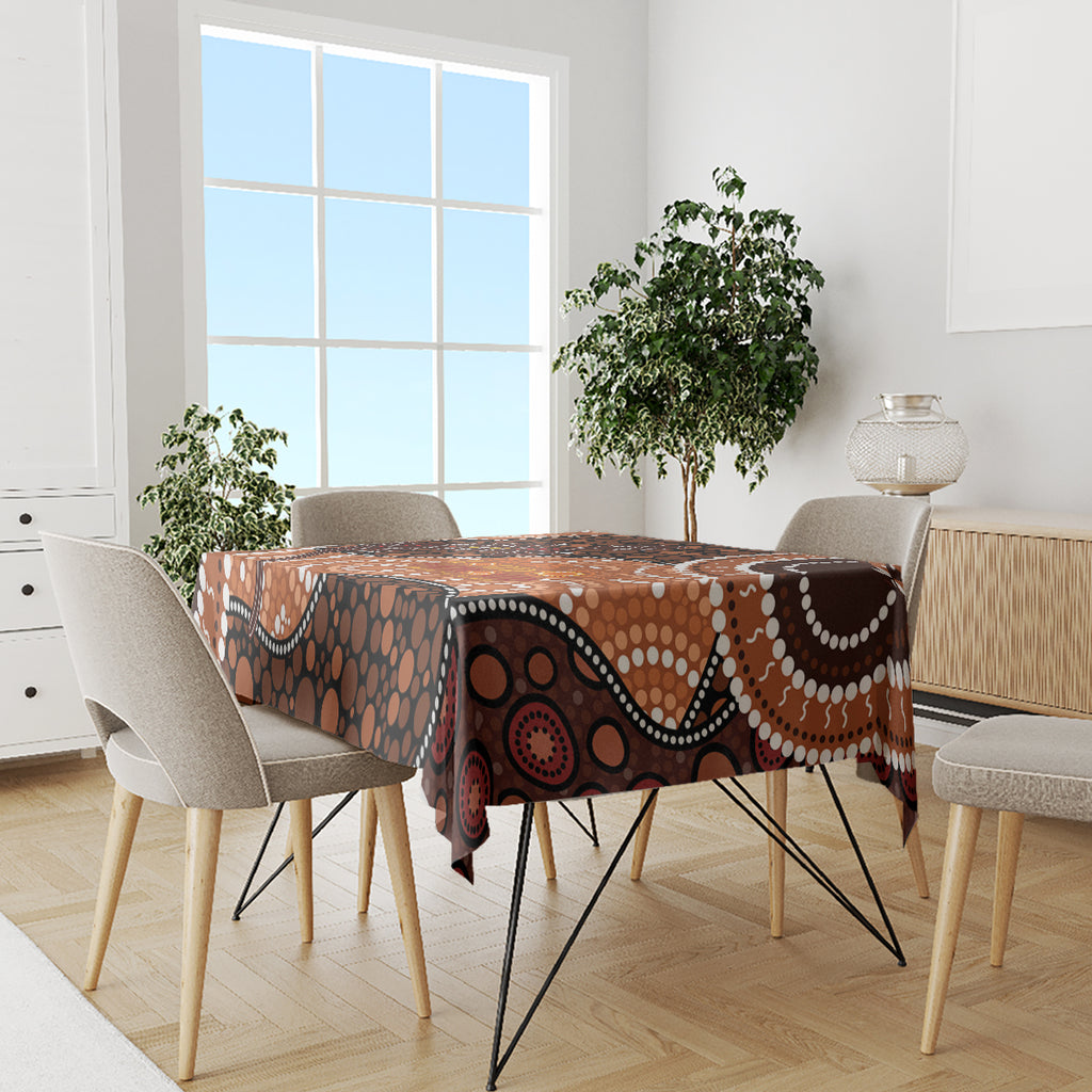 Lizard NAIDOC 2024 Tablecloth Aboriginal Art Style