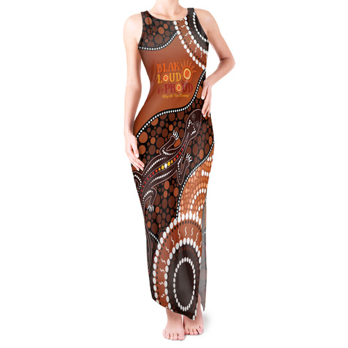 Lizard NAIDOC 2024 Tank Maxi Dress Aboriginal Art Style