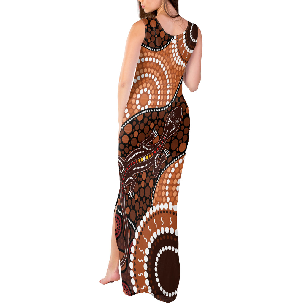 Lizard NAIDOC 2024 Tank Maxi Dress Aboriginal Art Style