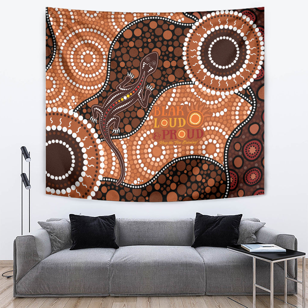 Lizard NAIDOC 2024 Tapestry Aboriginal Art Style