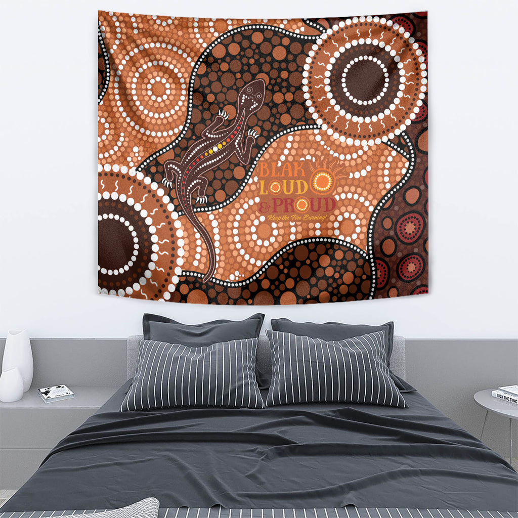 Lizard NAIDOC 2024 Tapestry Aboriginal Art Style