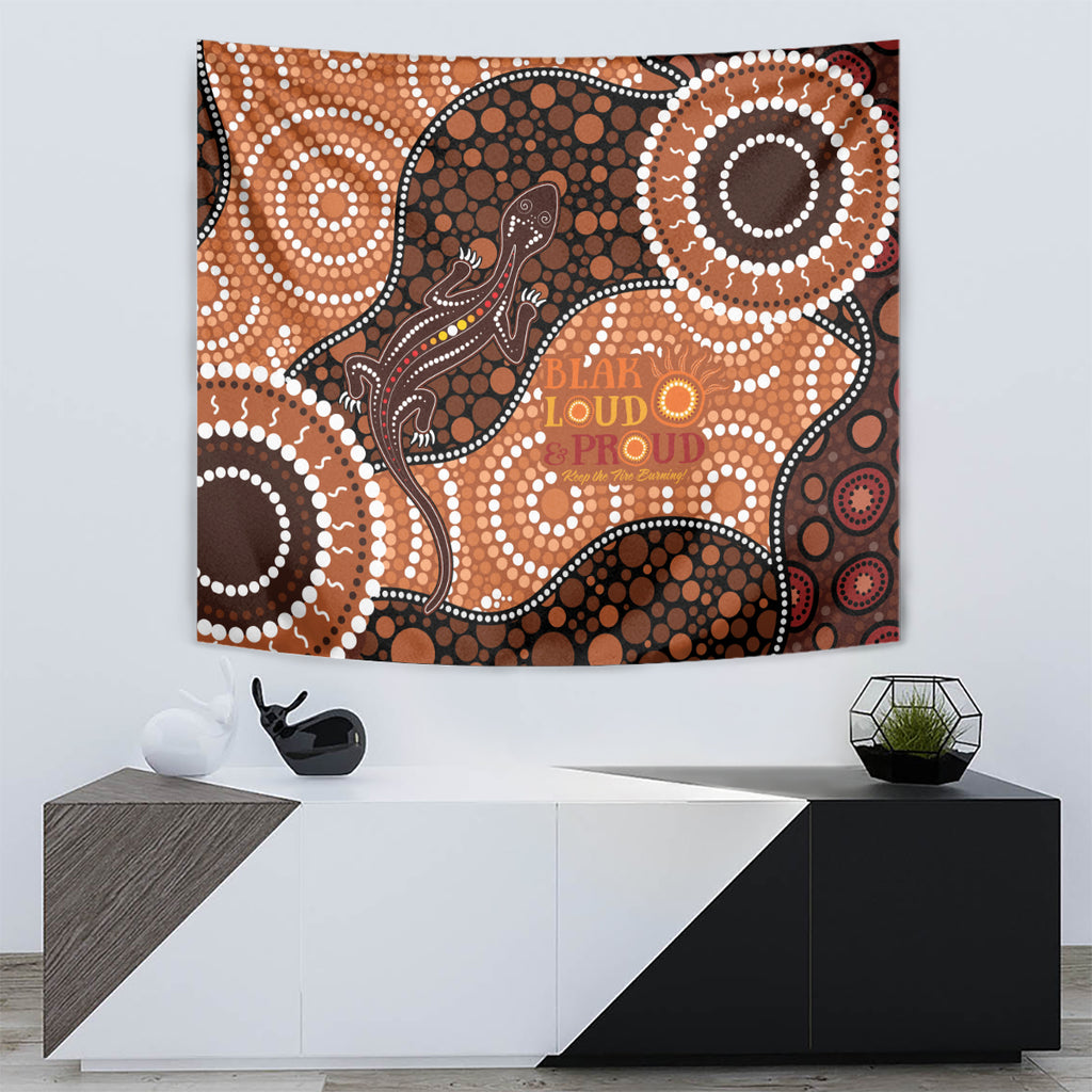 Lizard NAIDOC 2024 Tapestry Aboriginal Art Style