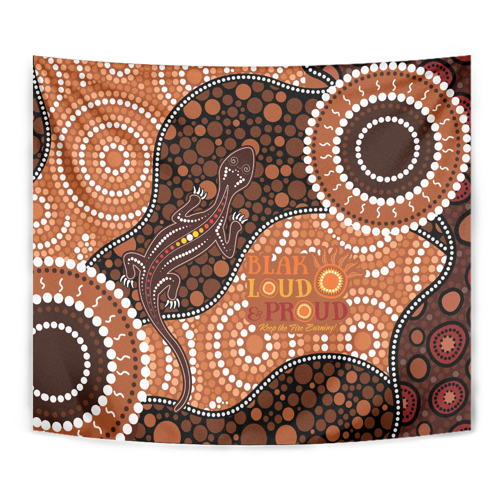 Lizard NAIDOC 2024 Tapestry Aboriginal Art Style