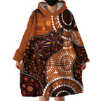 Lizard NAIDOC 2024 Wearable Blanket Hoodie Aboriginal Art Style