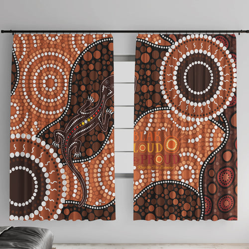 Lizard NAIDOC 2024 Window Curtain Aboriginal Art Style
