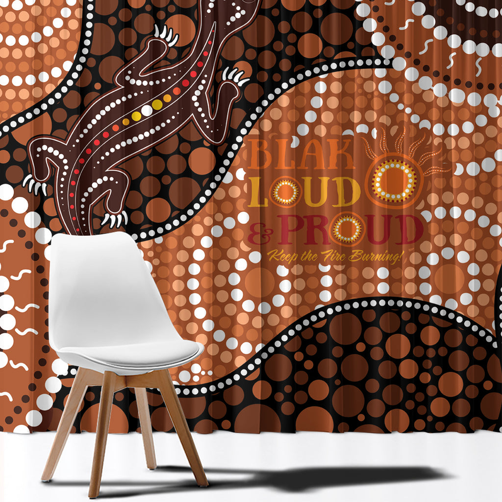Lizard NAIDOC 2024 Window Curtain Aboriginal Art Style