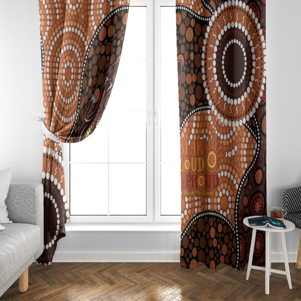 Lizard NAIDOC 2024 Window Curtain Aboriginal Art Style