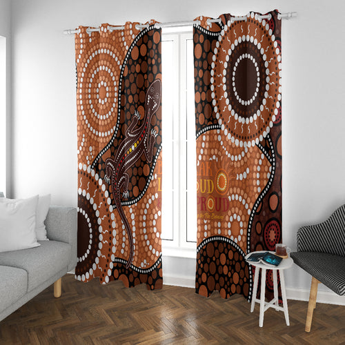 Lizard NAIDOC 2024 Window Curtain Aboriginal Art Style