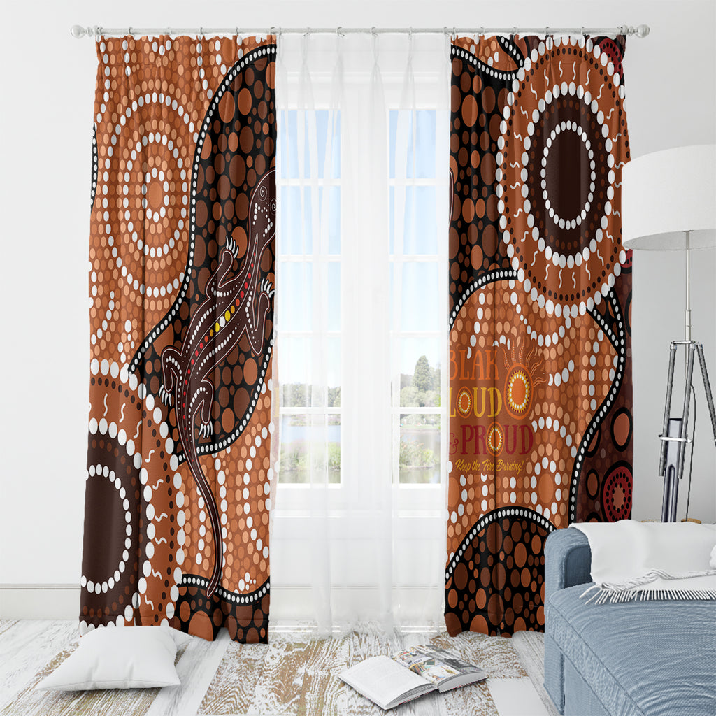 Lizard NAIDOC 2024 Window Curtain Aboriginal Art Style