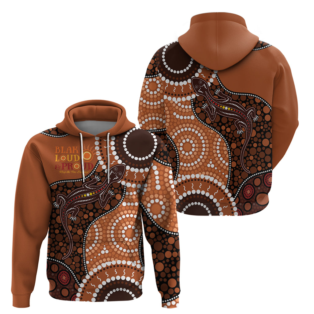 Lizard NAIDOC 2024 Zip Hoodie Aboriginal Art Style