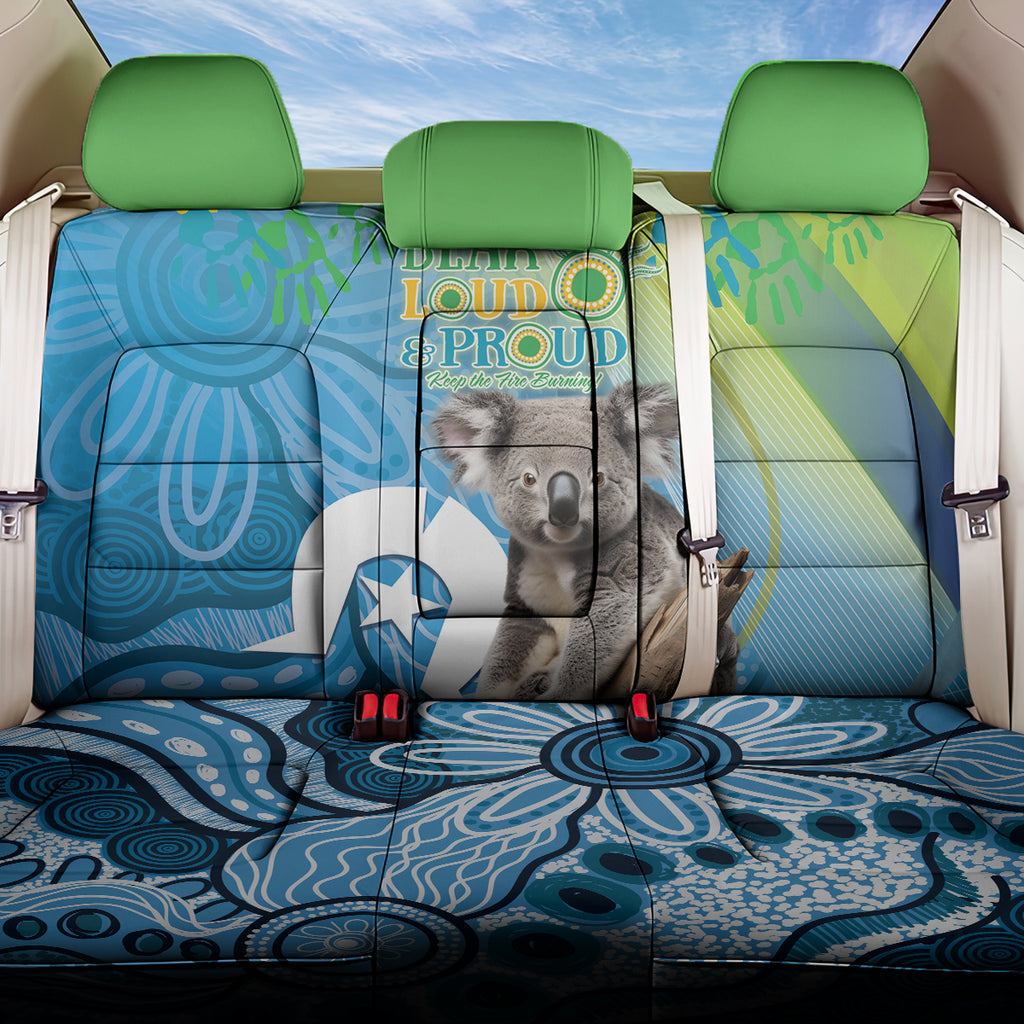 Vivid Minimal Koala NAIDOC 2024 Back Car Seat Cover Aboriginal Art Style