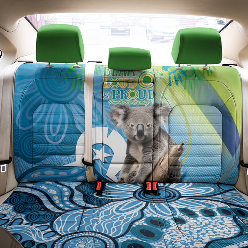 Vivid Minimal Koala NAIDOC 2024 Back Car Seat Cover Aboriginal Art Style