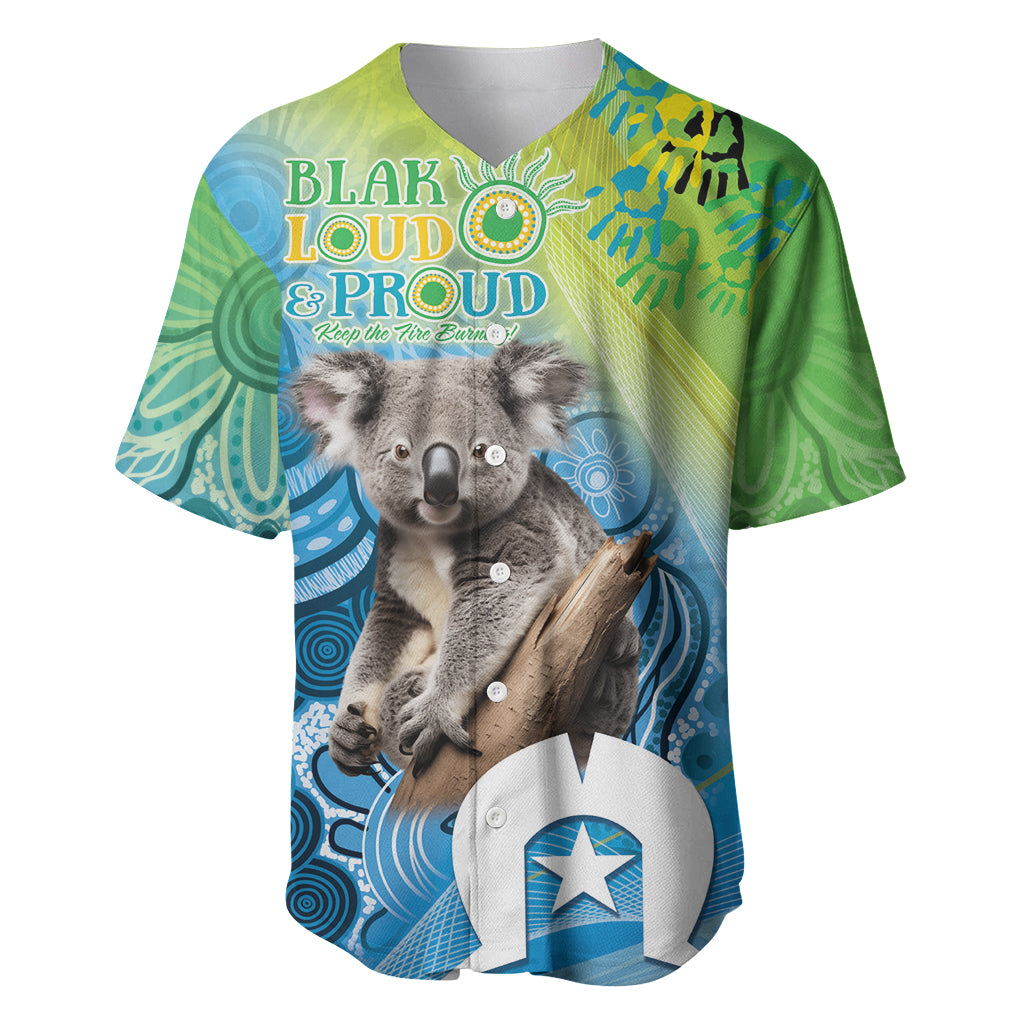 Vivid Minimal Koala NAIDOC 2024 Baseball Jersey Aboriginal Art Style