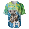 Vivid Minimal Koala NAIDOC 2024 Baseball Jersey Aboriginal Art Style