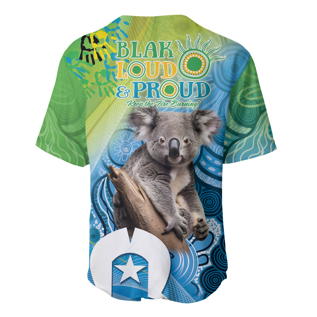 Vivid Minimal Koala NAIDOC 2024 Baseball Jersey Aboriginal Art Style