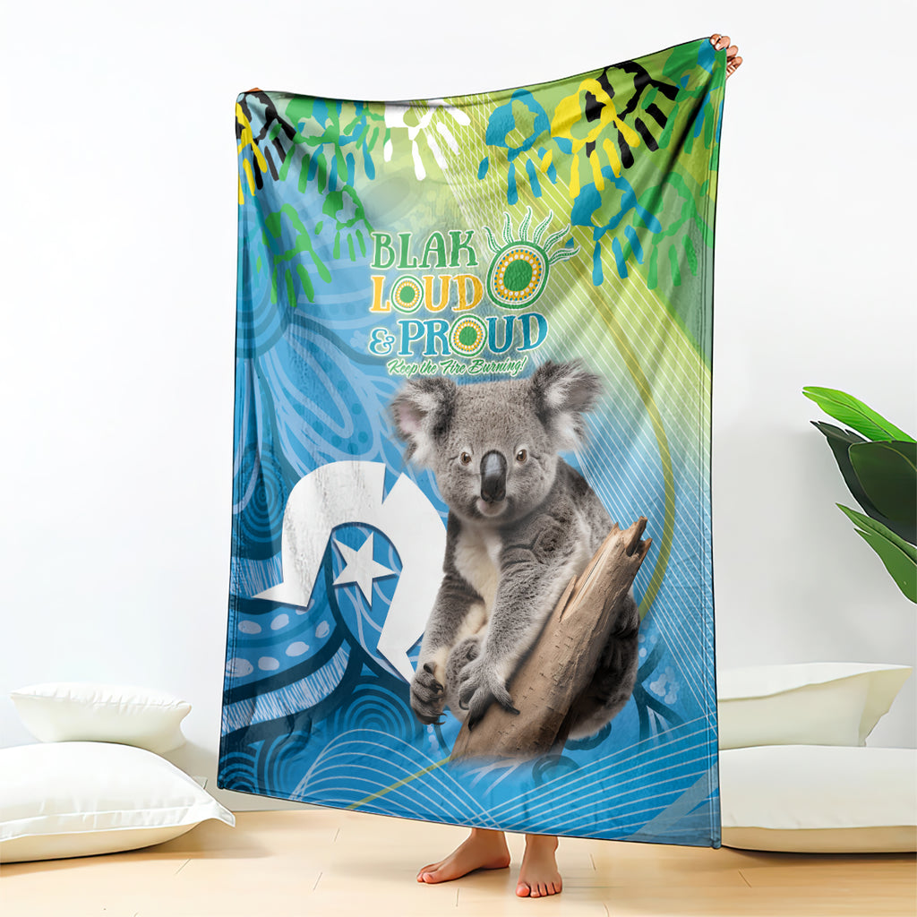Vivid Minimal Koala NAIDOC 2024 Blanket Aboriginal Art Style