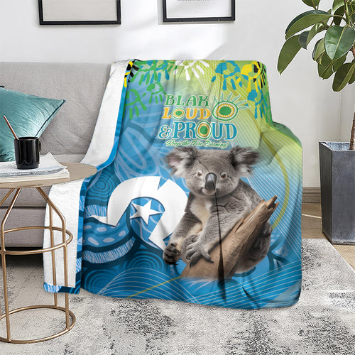 Vivid Minimal Koala NAIDOC 2024 Blanket Aboriginal Art Style