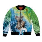 Vivid Minimal Koala NAIDOC 2024 Bomber Jacket Aboriginal Art Style