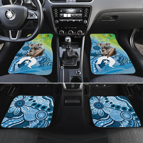Vivid Minimal Koala NAIDOC 2024 Car Mats Aboriginal Art Style