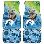 Vivid Minimal Koala NAIDOC 2024 Car Mats Aboriginal Art Style