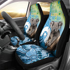 Vivid Minimal Koala NAIDOC 2024 Car Seat Cover Aboriginal Art Style